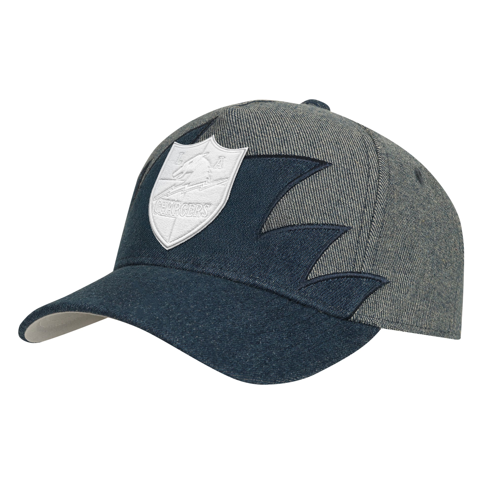 Casquette ajustable Mitchell & Ness Denim Los Angeles Chargers Sharktooth Pro Pinch pour enfant