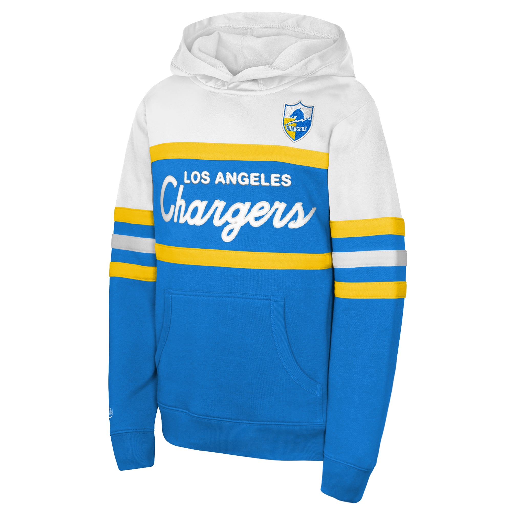 Youth Mitchell & Ness Powder Blue Los Angeles Chargers Head Coach Hoodie
