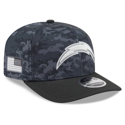 Los Angeles Chargers New Era Youth 2026 Salute To Service 9SEVENTY Adjustable Hat - Black