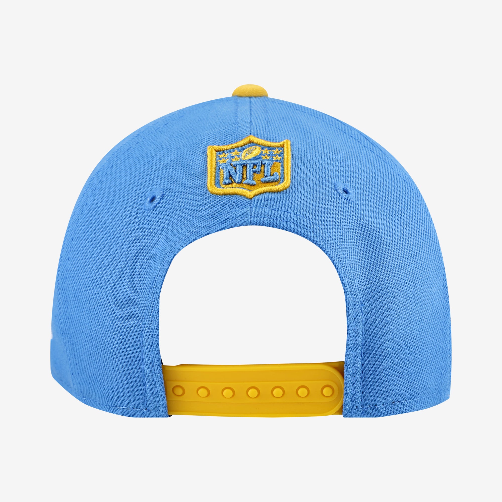 Casquette ajustable New Era 9FORTY A-Frame bleu poudré pour jeunes, motif Los Angeles Chargers.