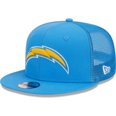 Los Angeles Chargers New Era Youth  Main Trucker 9FIFTY Snapback Hat - Powder Blue