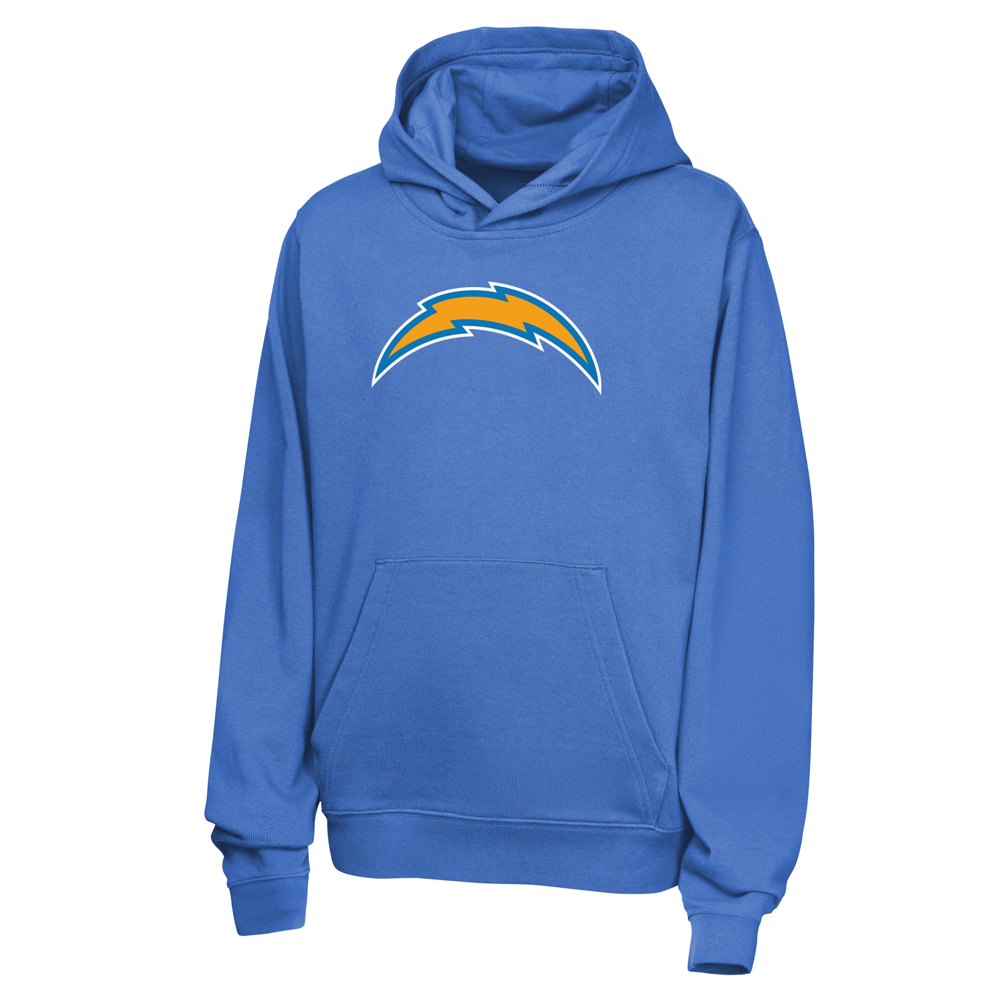Sweat à capuche en polaire Nike Justin Herbert bleu poudré pour enfant, avec nom et numéro des Chargers de Los Angeles.