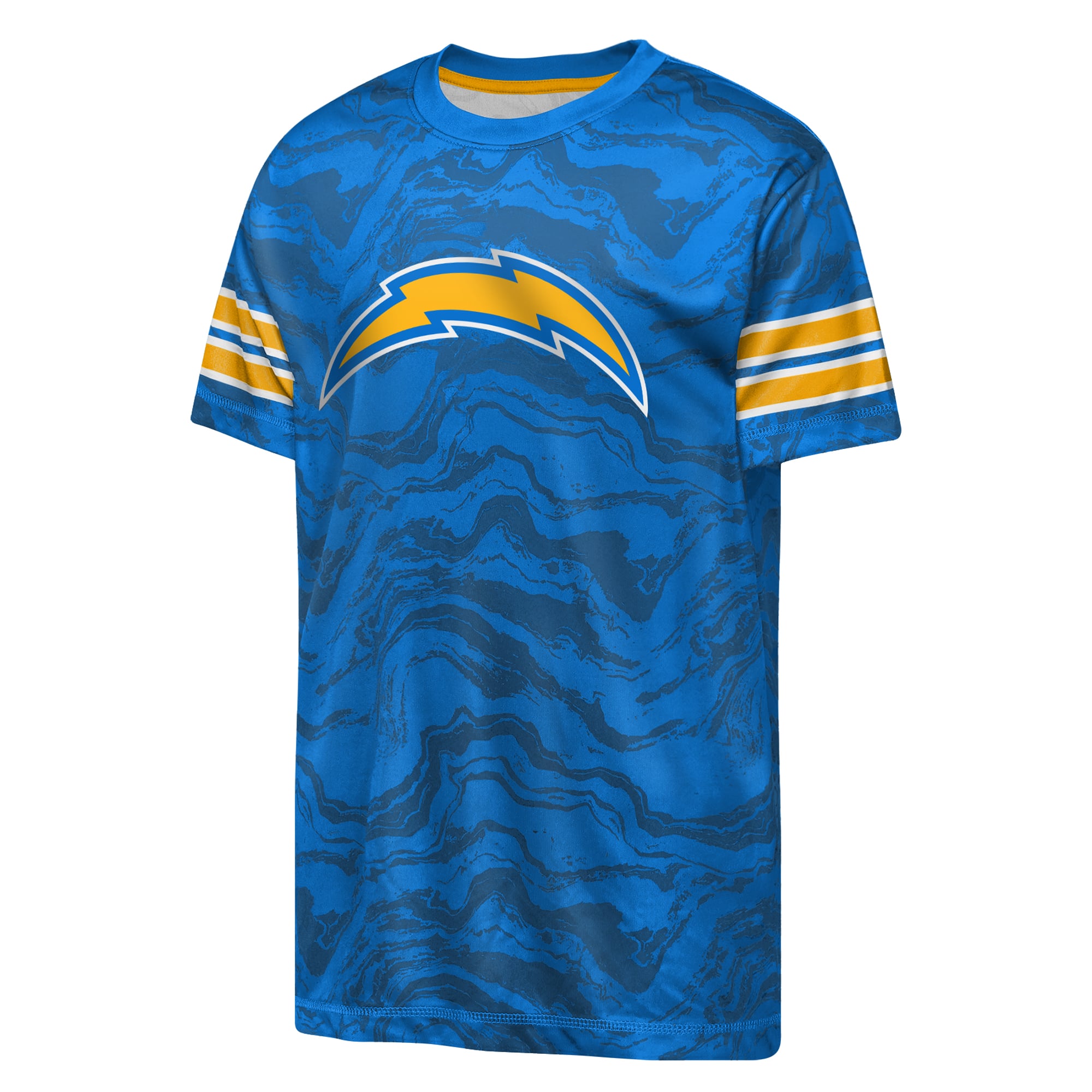 T-shirt de performance Outerstuff bleu pour jeunes, Los Angeles Chargers, motif Slant Route