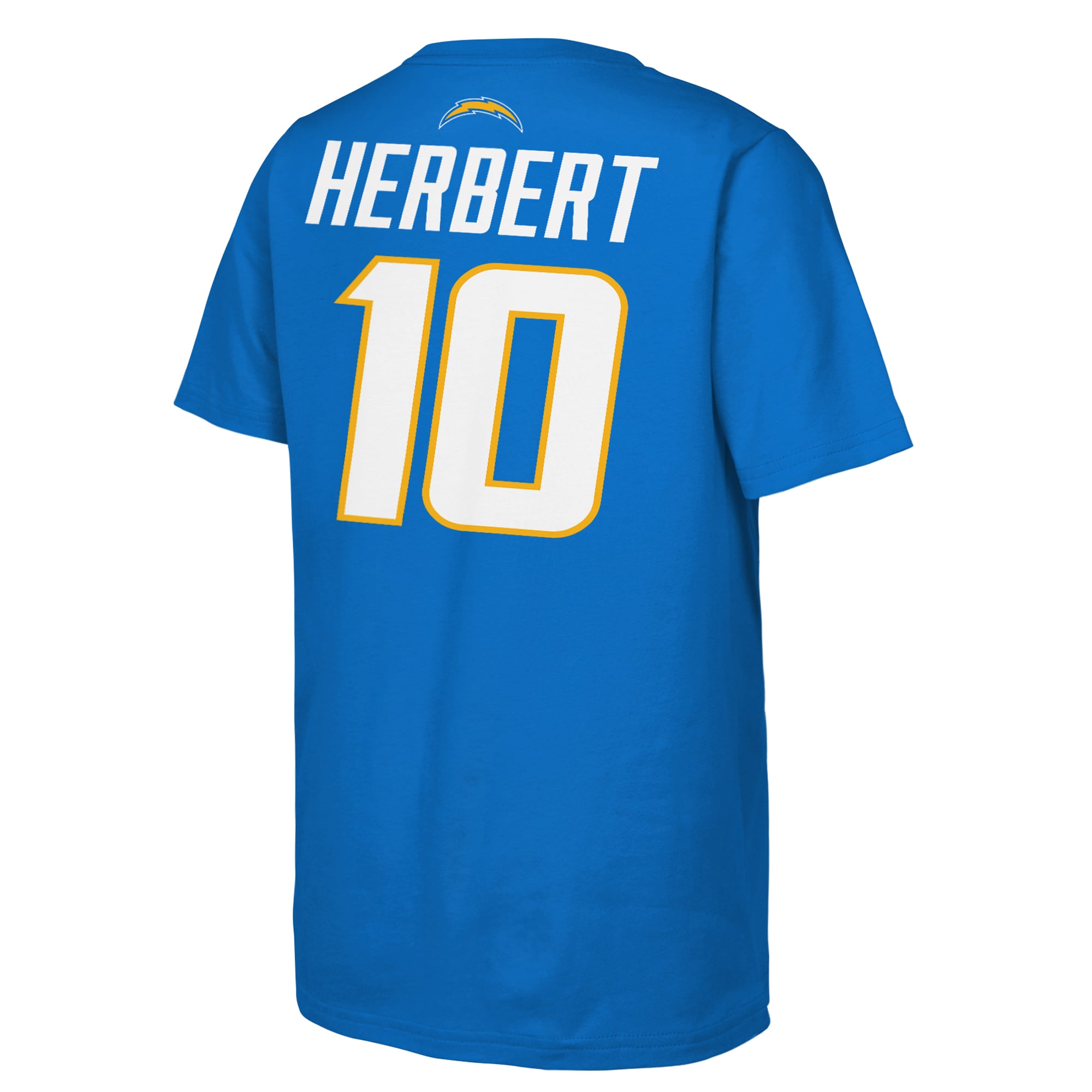 Youth Outerstuff Justin Herbert Powder Blue Los Angeles Chargers Name & Number T-Shirt