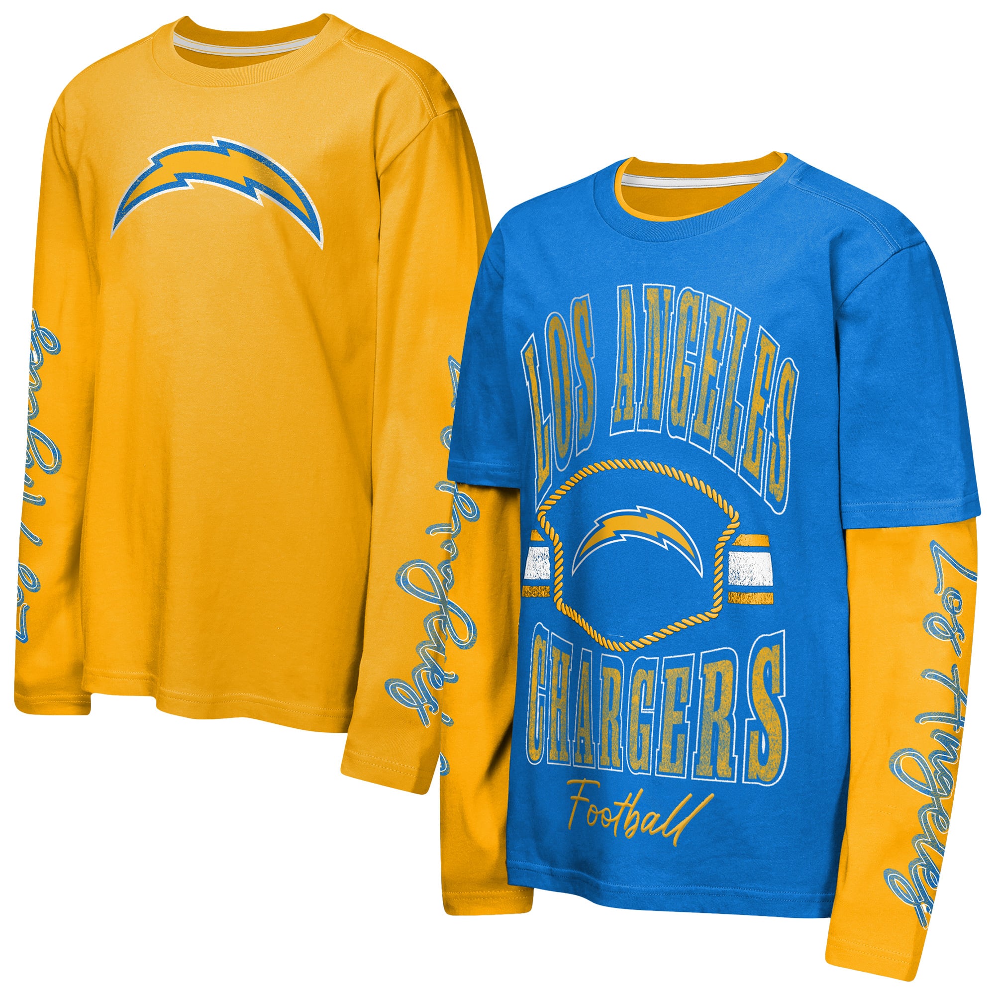 Youth Outerstuff Powder Blue Los Angeles Chargers Motion Combo Set