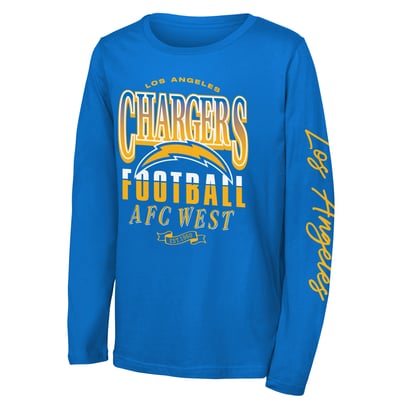 Los Angeles Chargers Outerstuff Youth Real Ones Long Sleeve T-Shirt - Powder Blue