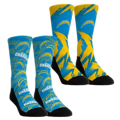  Los Angeles Chargers Rock Em Youth Game Day Two-Pack Crew Sock Set - Blue
