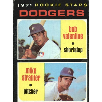 1971 Topps #188 Rookie Stars/Bob Valentine RC/Mike Strahler RC