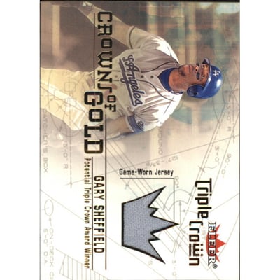 2001 Fleer Triple Crown Crowns of Gold Memorabilia #10 Gary Sheffield Jsy