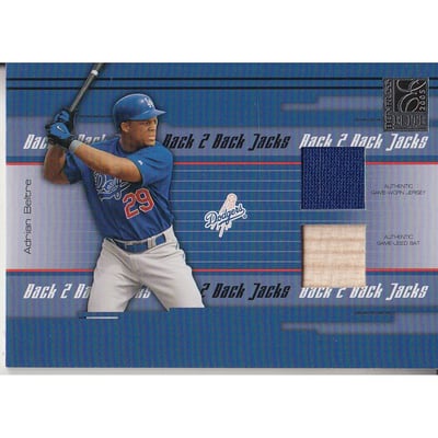 2005 Donruss Elite Back 2 Back Jacks Combos #2 Adrian Beltre Bat-Jsy/100