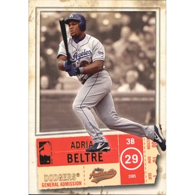 2005 Fleer Authentix General Admission #77 Adrian Beltre