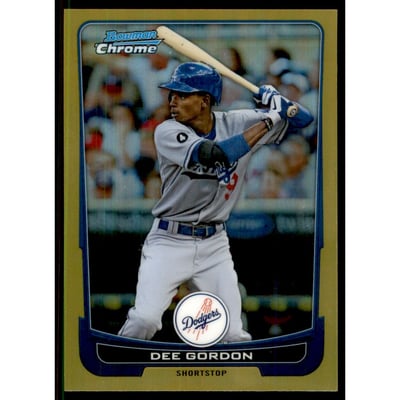 2012 Bowman Chrome Gold Refractors #123 Dee Gordon