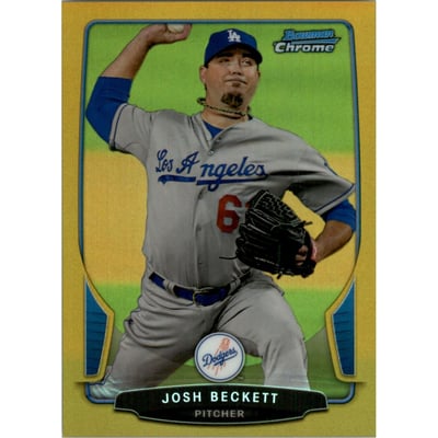 2013 Bowman Chrome Gold Refractors #47 Josh Beckett