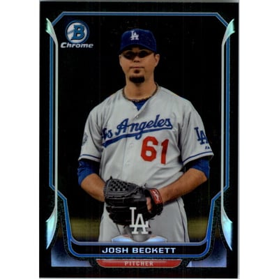 2014 Bowman Chrome Black Static Refractors #220 Josh Beckett