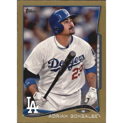 2014 Topps Mini Gold #204 Adrian Gonzalez