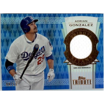 2014 Topps Tribute Tribute Titans Relics Blue #TTRAG Adrian Gonzalez