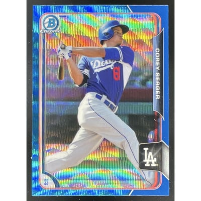 2015 Bowman Chrome Prospects Blue Wave #BCP250 Corey Seager