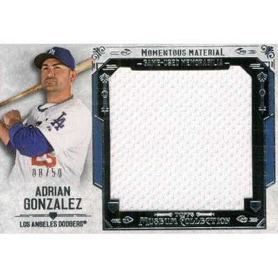 2015 Topps Museum Collection Momentous Material Jumbo Relics #MMJRAGO Adrian Gonzalez