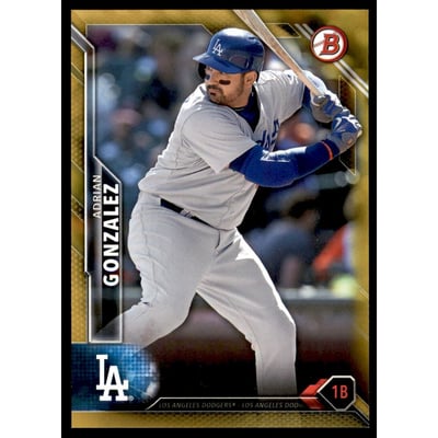 2016 Bowman Gold #46 Adrian Gonzalez