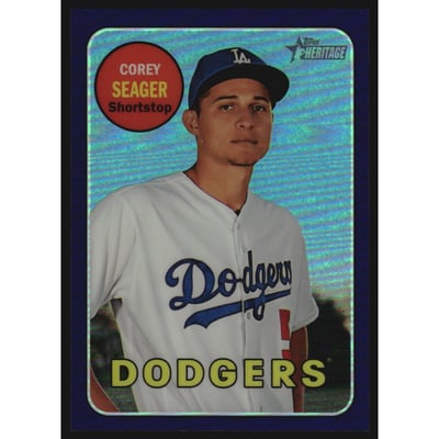 2018 Topps Heritage Chrome Purple Refractors #THC45 Corey Seager
