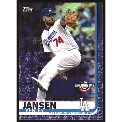 2019 Topps Opening Day Purple Foil #21 Kenley Jansen