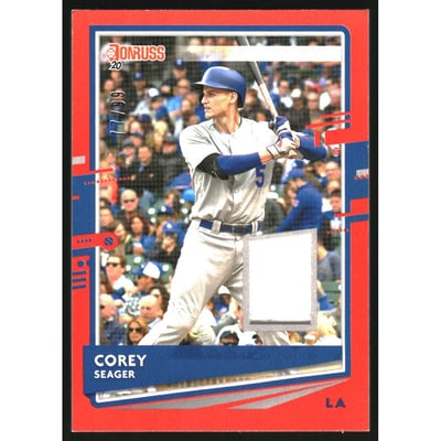 2020 Donruss Materials Red #20 Corey Seager