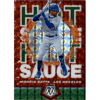 2021 Panini Mosaic Hot Sauce Mosaic Green #4 Mookie Betts
