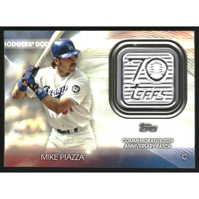 2021 Topps 70th Anniversary Commemorative Logo Patches #T70PMP Mike Piazza S2