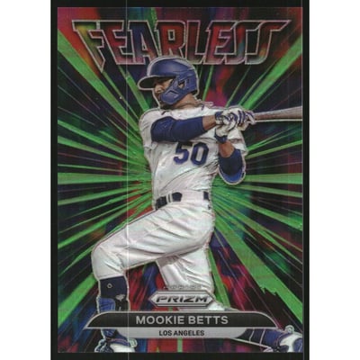 2022 Panini Prizm Fearless Prizms Lime Green #5 Mookie Betts
