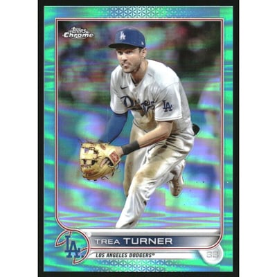 2022 Topps Chrome Aqua Refractors #190 Trea Turner