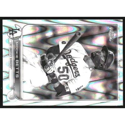 2022 Topps Chrome Sonic Black and White RayWave Refractors #100 Mookie Betts