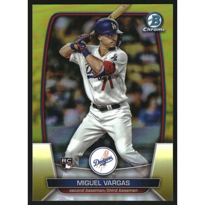 2023 Bowman Chrome Yellow Refractors #40 Miguel Vargas