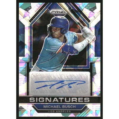 2023 Panini Prizm Signatures Prizms Ice #42 Michael Busch