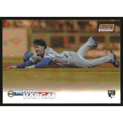 2023 Stadium Club Chrome Inserts Orange Refractors #226 Miguel Vargas