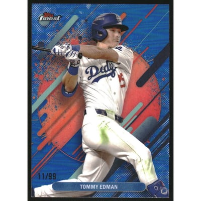 2025 Finest Blue Refractors #214 Tommy Edman