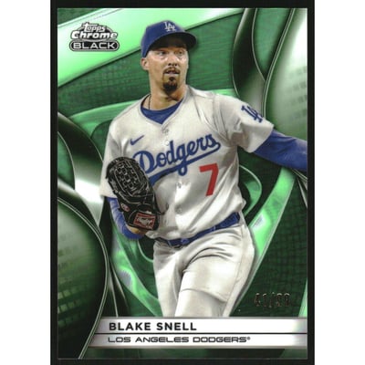 2025 Topps Chrome Black Green Refractors #129 Blake Snell