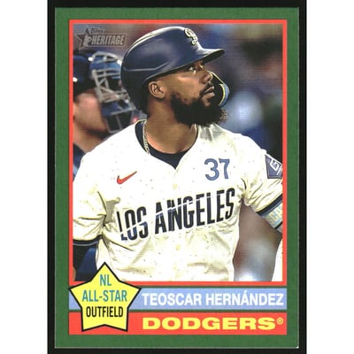 2025 Topps Heritage Green Border #395 Teoscar Hernandez