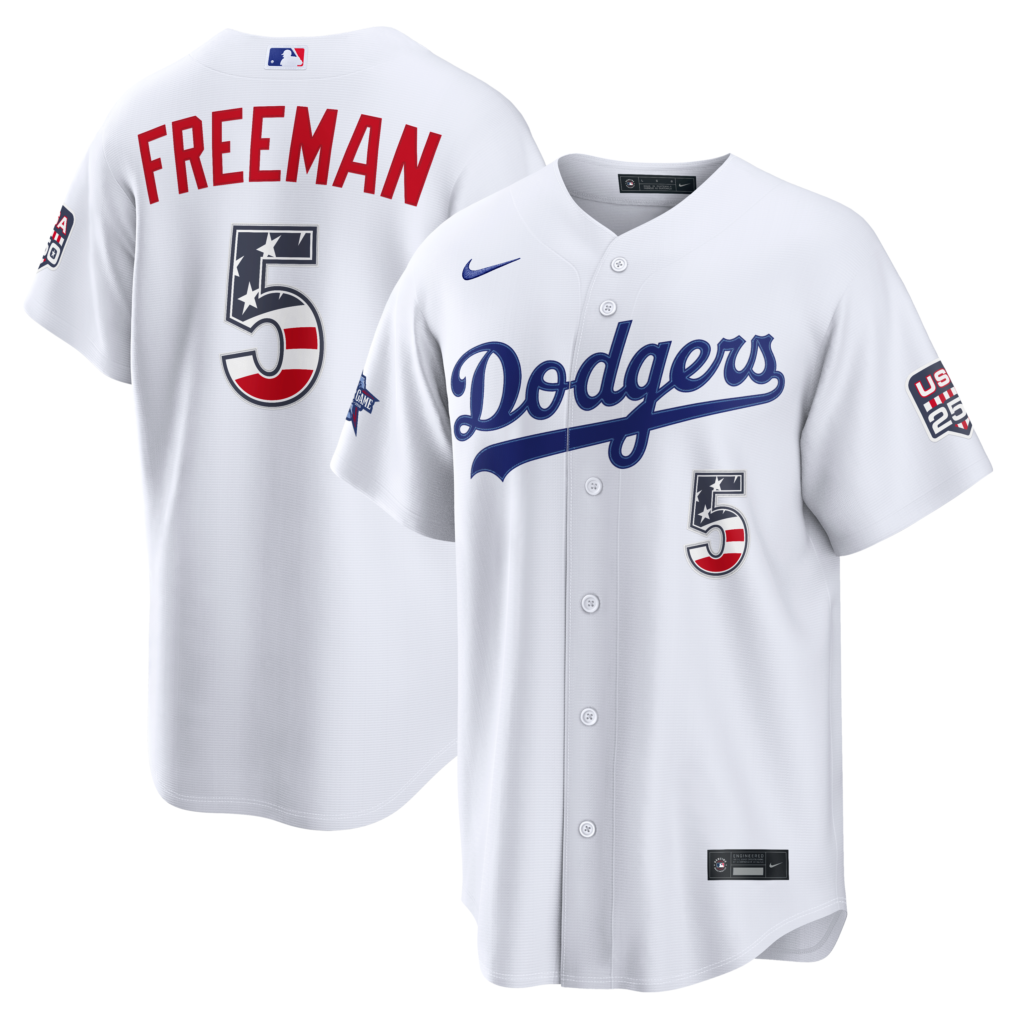 2026 All-Star Edition Stars & Stripes Men's Los Angeles Dodgers Freddie Freeman Nike White Stadium Jersey