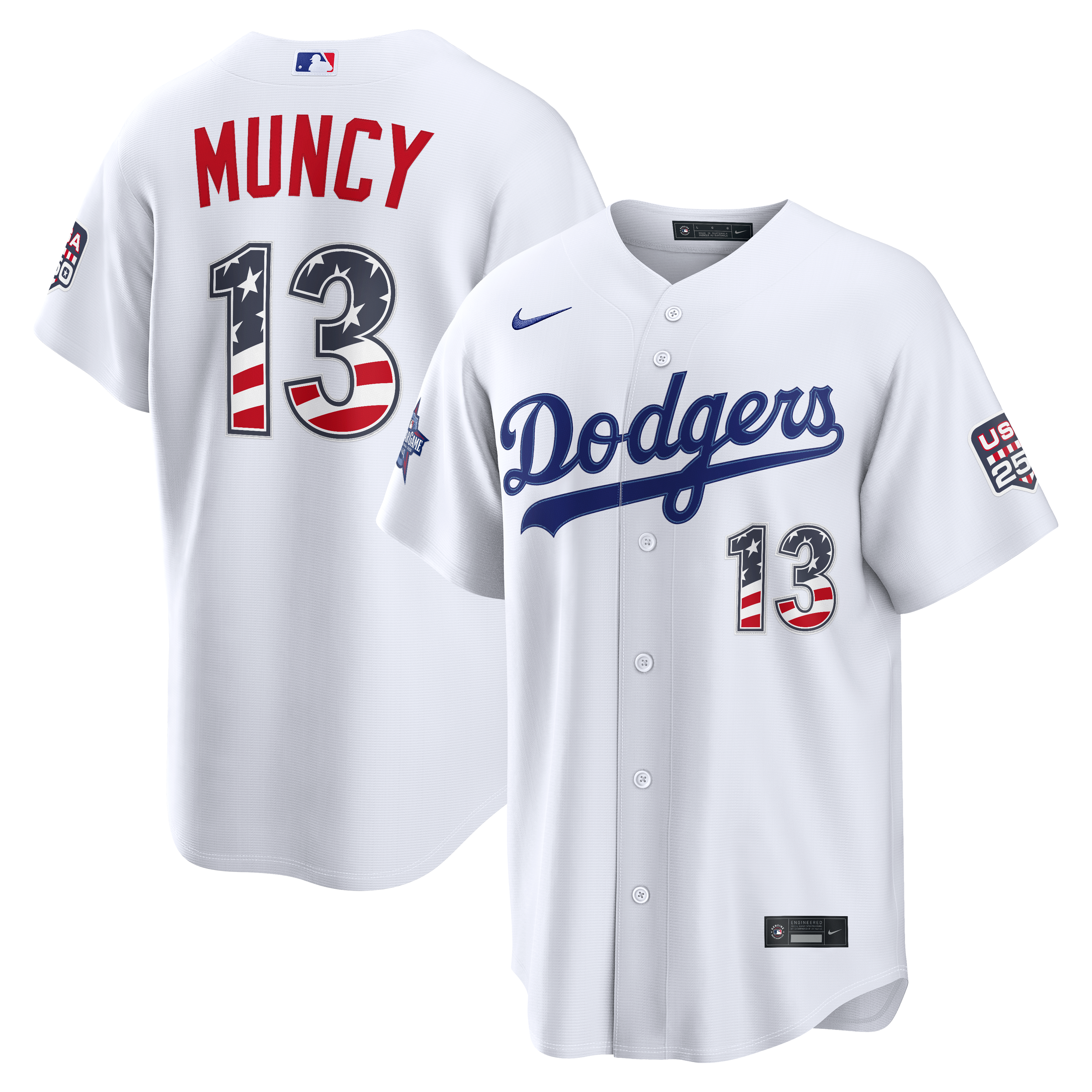 2026 All-Star Edition Stars & Stripes Men's Los Angeles Dodgers Max Muncy Nike White Stadium Jersey