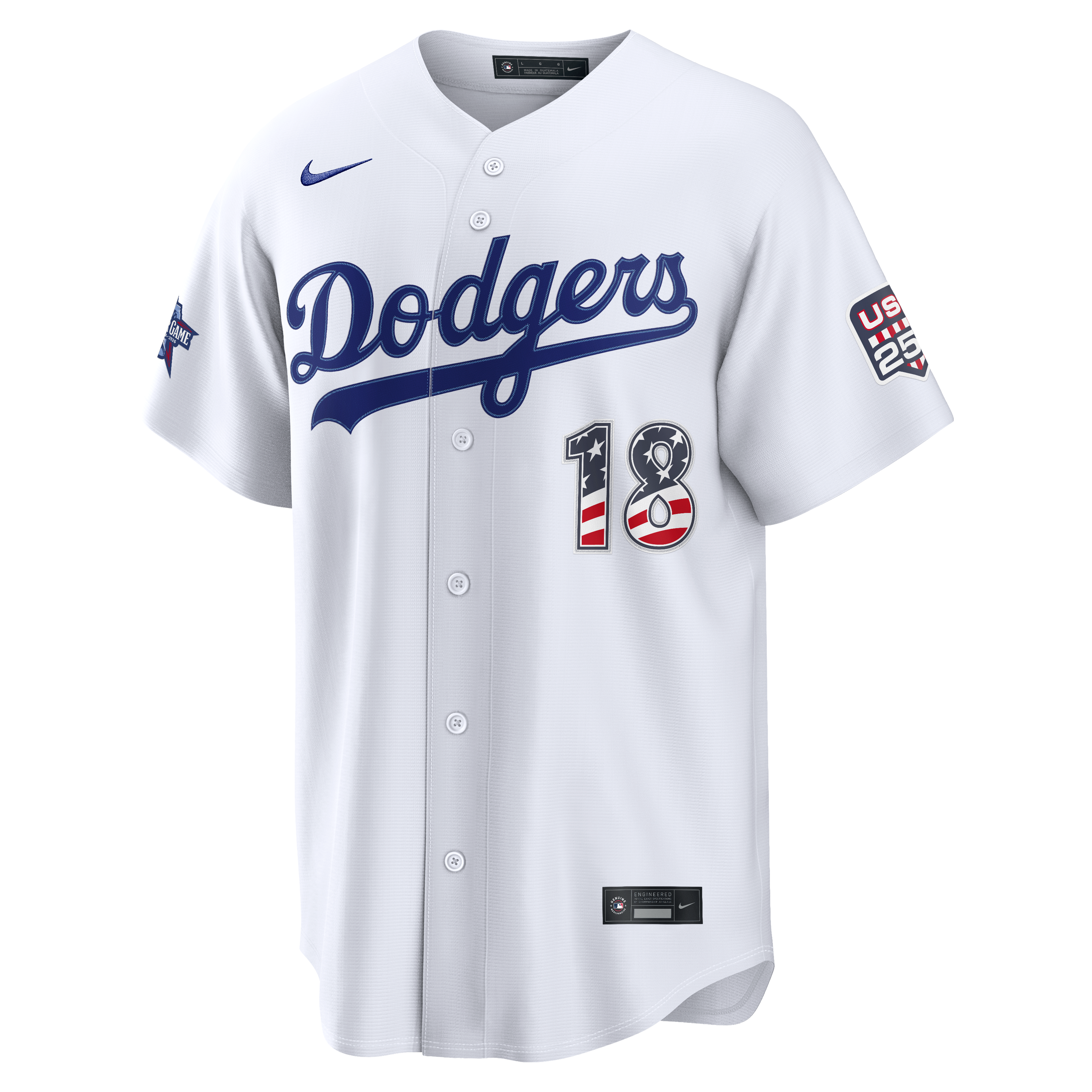 2026 All-Star Edition Stars & Stripes Men's Los Angeles Dodgers Yoshinobu Yamamoto Nike White Stadium Jersey