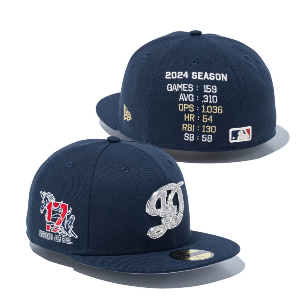 ニューエラ ドジャース 大谷翔平 59FIFTY 2024 Stats Pack ネイビー 
