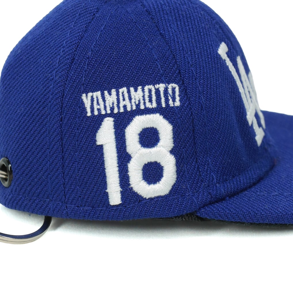 ドジャース 山本 由伸 ニューエラ キャップキーホルダー ブルー