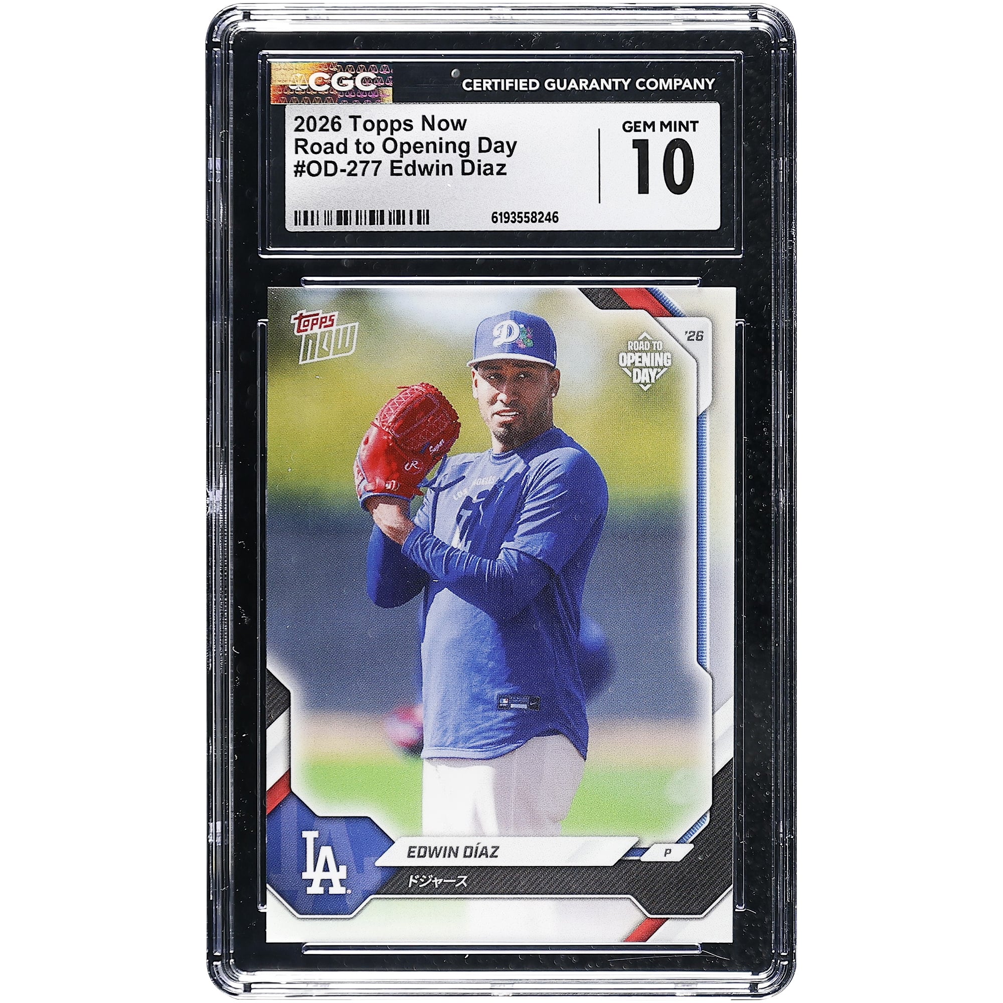 Carte Edwin Díaz des Dodgers de Los Angeles 2026 Topps Now Road to Opening Day - Édition Japon #OD-277