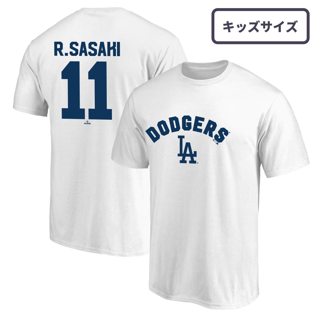 Fanatics ドジャース 佐々木朗希 ネーム＆ナンバー Tシャツ ホワイト 