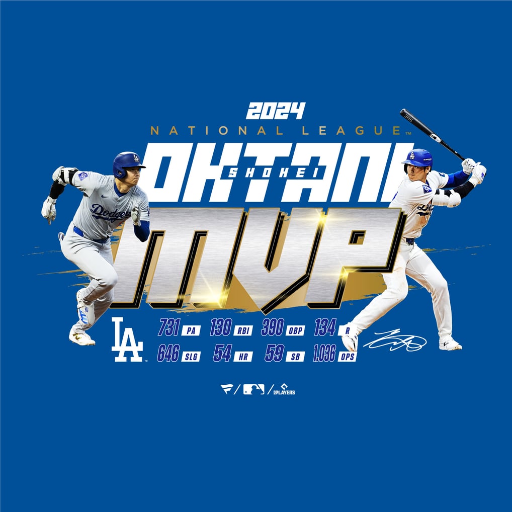 Fanatics ドジャース 大谷翔平 ナショナルリーグ MVP 2024 受賞記念 T 