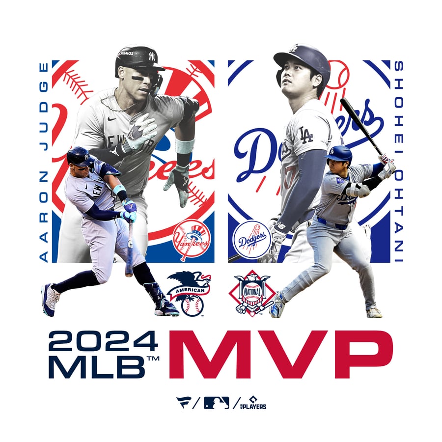 Fanatics Dodgers Shohei Ohtani x Yankees Aaron Judge MVP 2024 