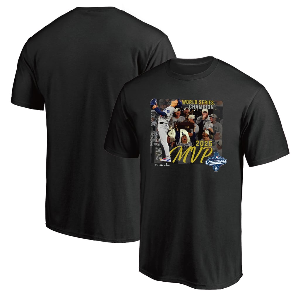 Fanatics ドジャース 山本由伸 ワールドシリーズ 2025 MVP Tシャツ ブラック
