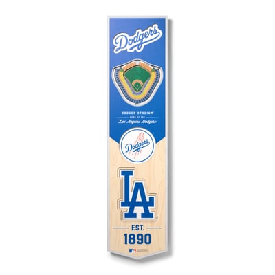 Los Angeles Dodgers Fanpoint 8'' x 32'' 3D StadiumView Banner