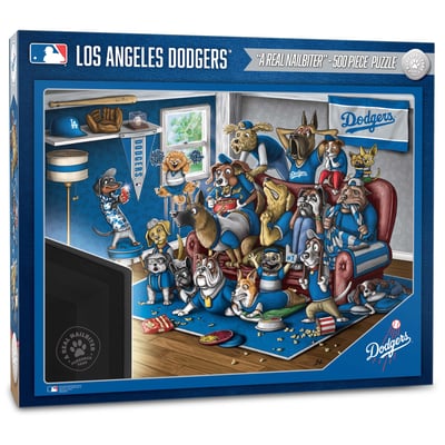 Los Angeles Dodgers Fanpoint Purebred Fans 18'' x 24'' A Real Nailbiter 500-Piece Puzzle