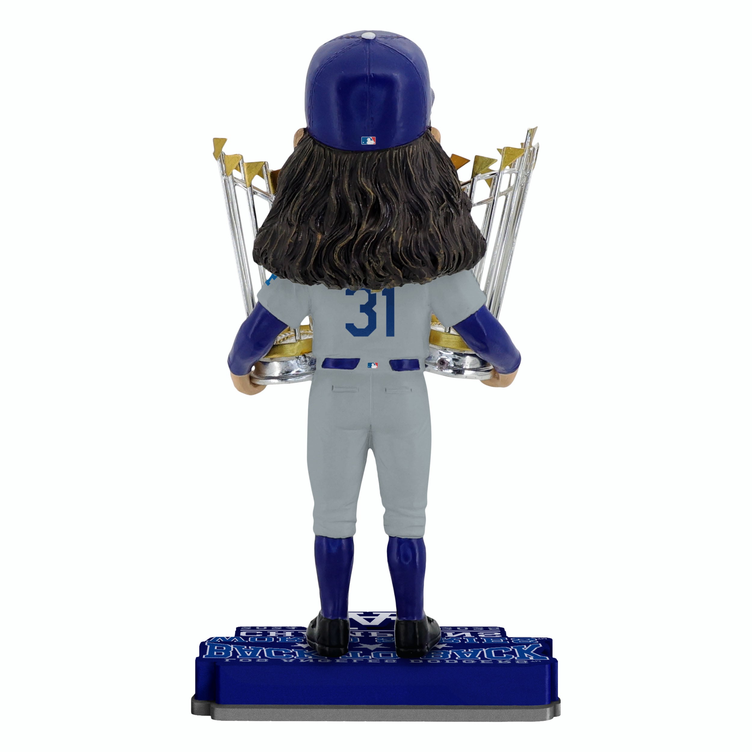 Figurine à tête branlante de 20 cm (8 pouces) de Tyler Glasnow, des Dodgers de Los Angeles, double champion des Séries mondiales.